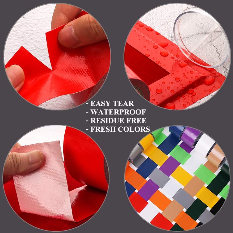 LLPT Duct Tape Premium Grade 1.6 Inches x 108 Feet x 11 Mil Easy Tear Residue Free Strong Adhesive Color Pink (DT411) - Image 3